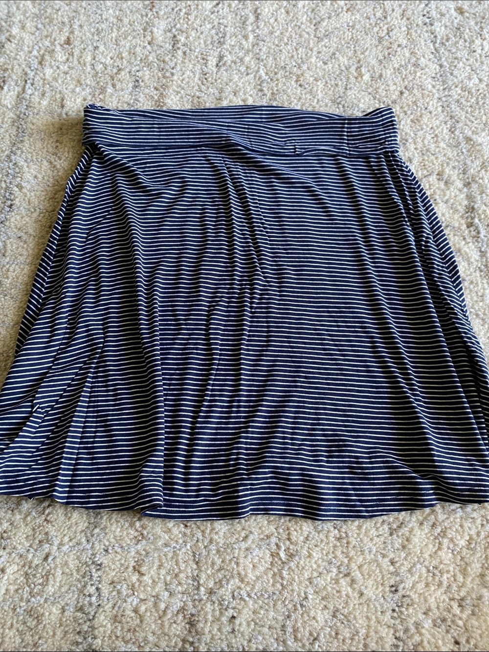 GAP Navy and White Striped Skater Skirt
